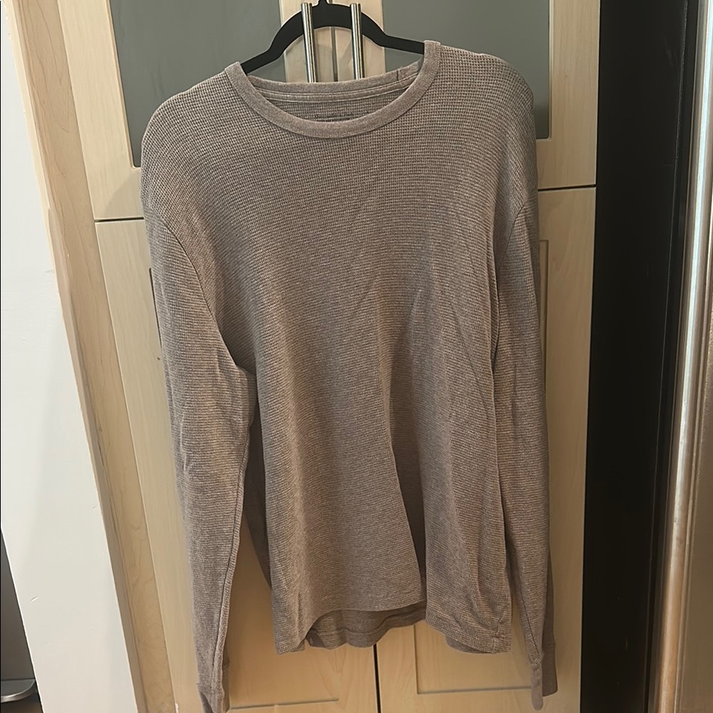 Men’s Abercrombie & Fitch Cream Long Sleeve Knitted Sweater